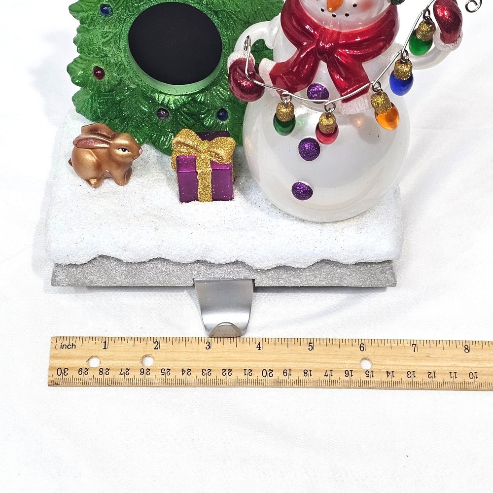 Christmas Snowman Photo Frame Stocking Holder Light Up Tree Bunny Decor - Picture 9 of 13